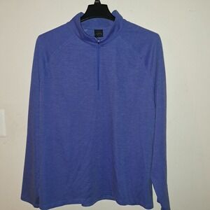 Dunning Golf Men's Pullover Long Sleeve 1/4 Zip Periwinkle Blue Top XXL